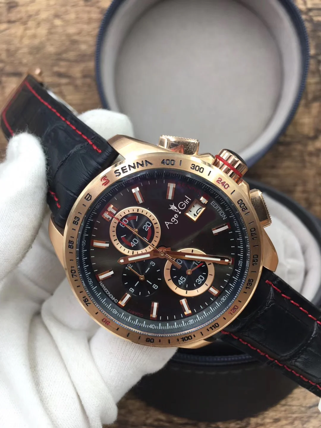 

Luxury Brand New Silver Gold Stainless Steel Calendar Men Watches Chronograph Stopwatch Sport Black White Red Line Casual Sport