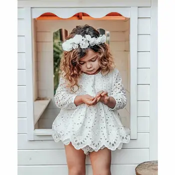 

2019 New Arrival Newborn Baby Girl Kid Long Sleeve O Neck Solid Skirt Dresses Shorts Outfit Clothes 0-24M Little Angel