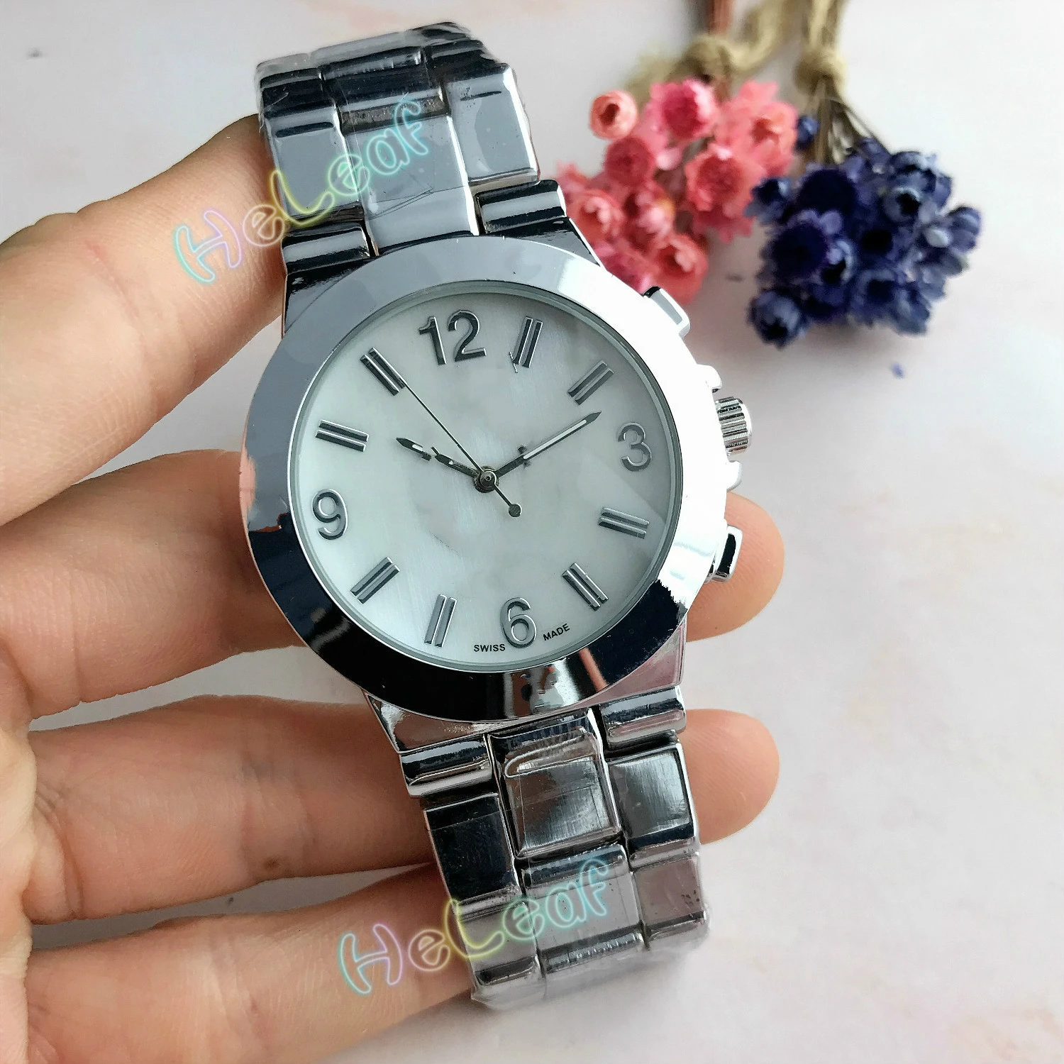 Luxury Fashion Women Watches Silver Gold Round Strip diamond Stainless Steel Band Quartz Watch Female Clock Montre Femme Relogio