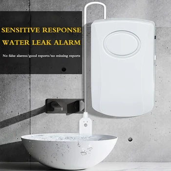 Home Alarm Water Leakage Alarm Independent Water Leak Sensor Detector Flood Alert Overflow Security Alarm System