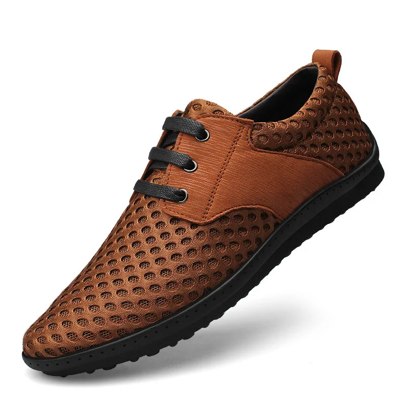 2020 New Men Casual Shoes Summer Mesh For Super Light Flats Senior Net Foot Wrapping Big Size #37-46 | Обувь