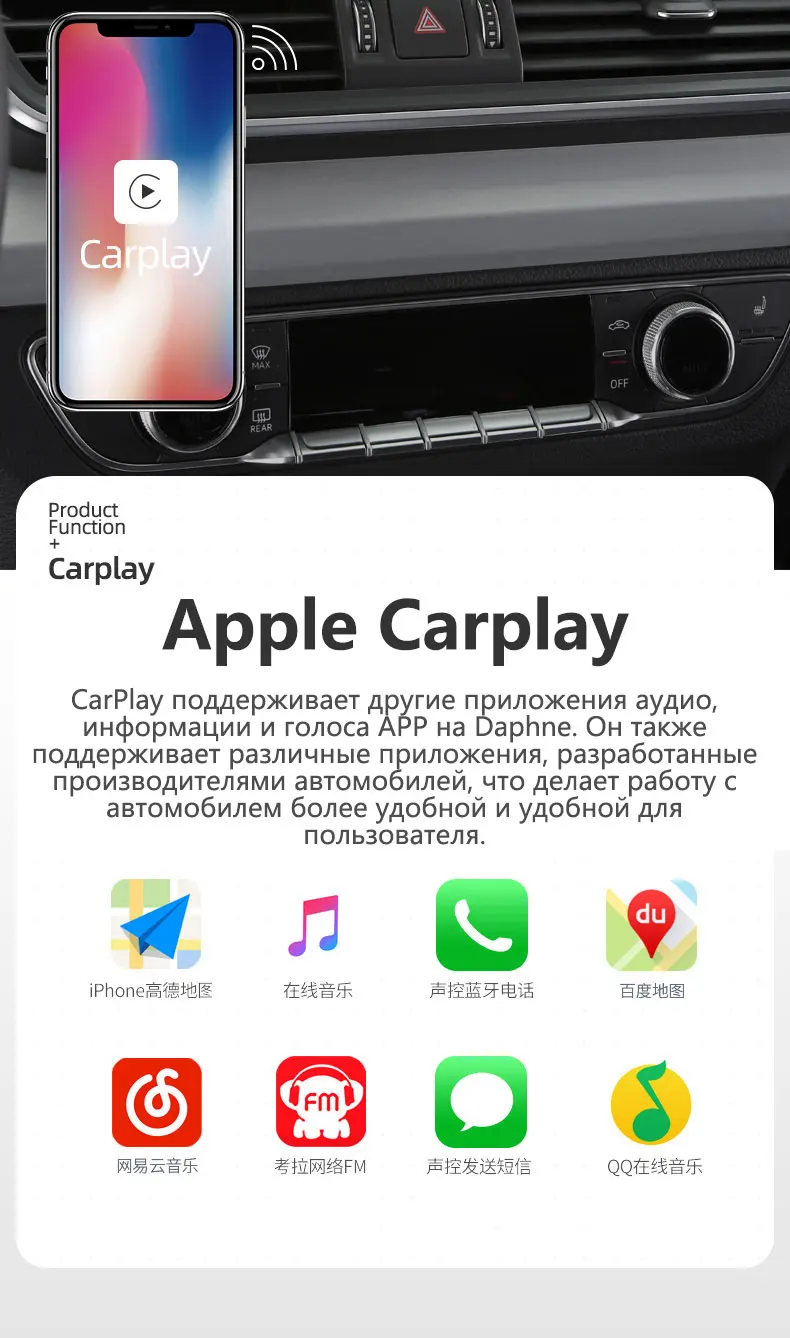 VEHEMO беспроводной Smart Link Apple CarPlay ключ для Android навигационный плеер мини USB Carplay палка с Android Авто белый