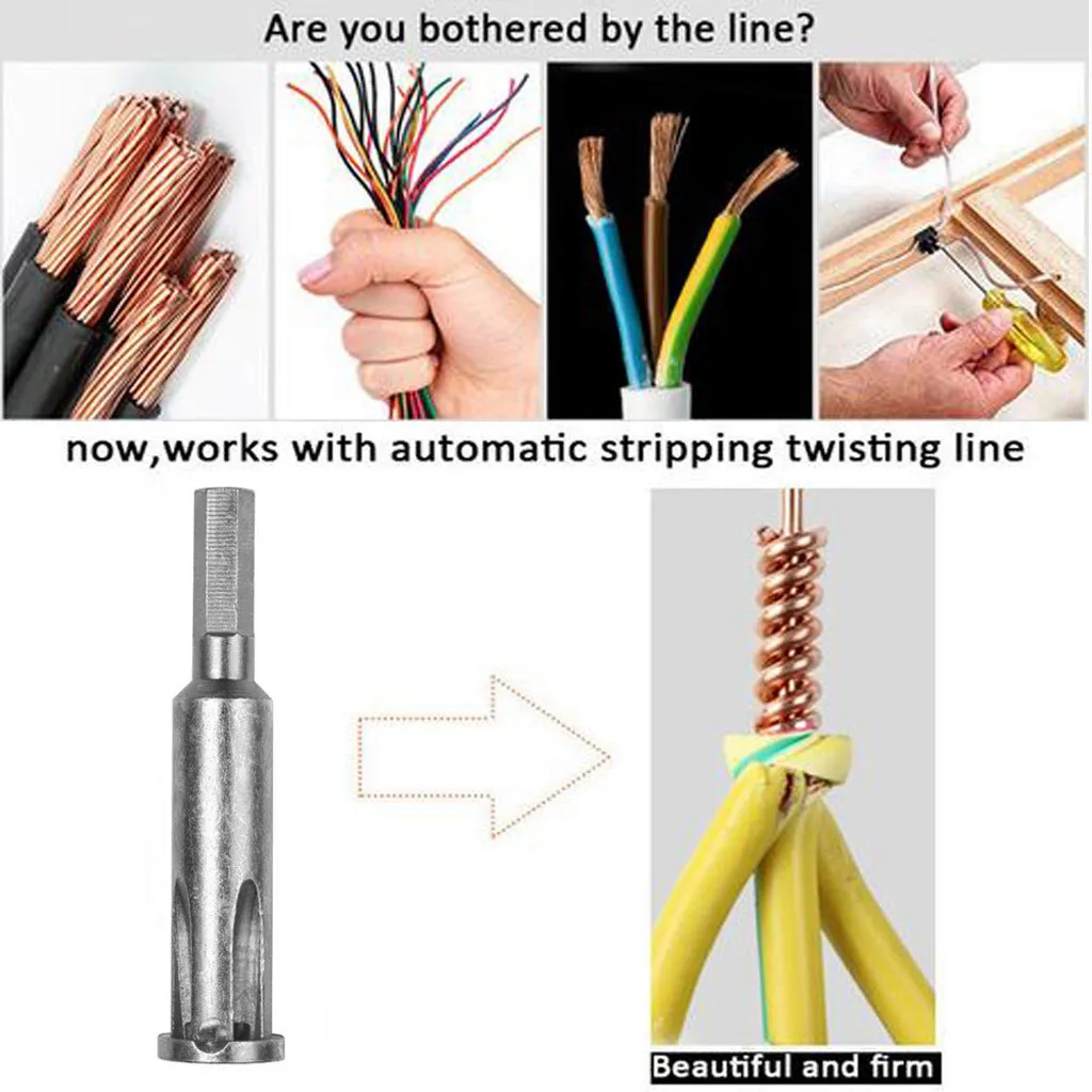 

Electrical Twist Wire Tool 5 Hole Electrician Universal Automatic Twisting Wire Stripping Doubling Machine Connector NEW 2019
