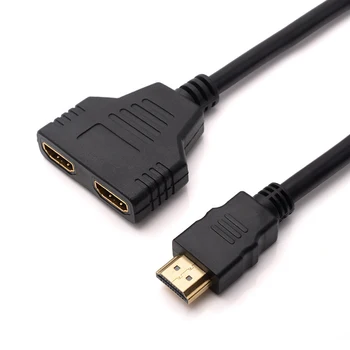 

1080P HDMI Splitter 1x2 Ports Male Female Switcher Hub Adapter Video Switch Cable For DVD HDTV Xbox PS3 PS4 STB Projector