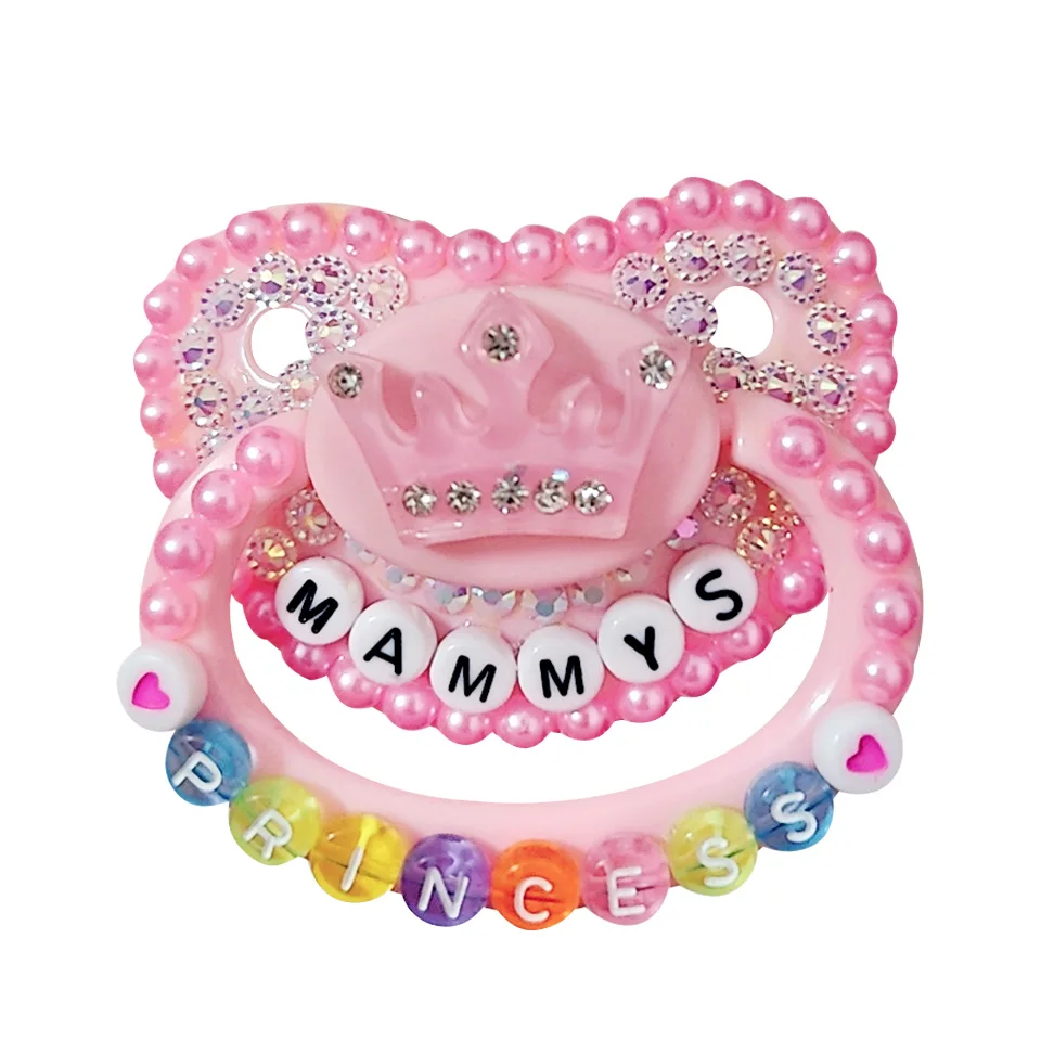 

Mommys princess New Sytle DDLG Adult Silicone Nipple Adult Baby Pacifier Handmaking Pacifiers Rainbow For Baby Girl Boy
