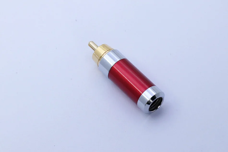 10 шт./лот RCA штекер 24K позолоченный пайки RCA разъем Профессиональный динамик разъем для 6 мм/8 мм кабель 5 пар