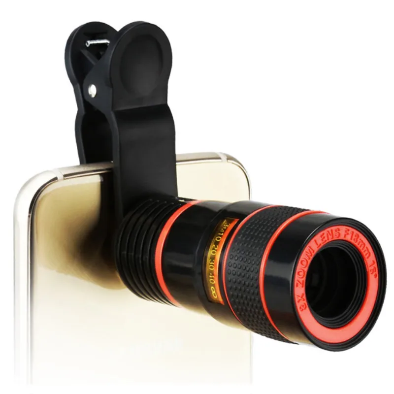 

Mobile Phone Camera Telescope Lens With Clip For iPhone/Phone lens DSLR Universal Product Can Provide HD 8x Optical Zoom