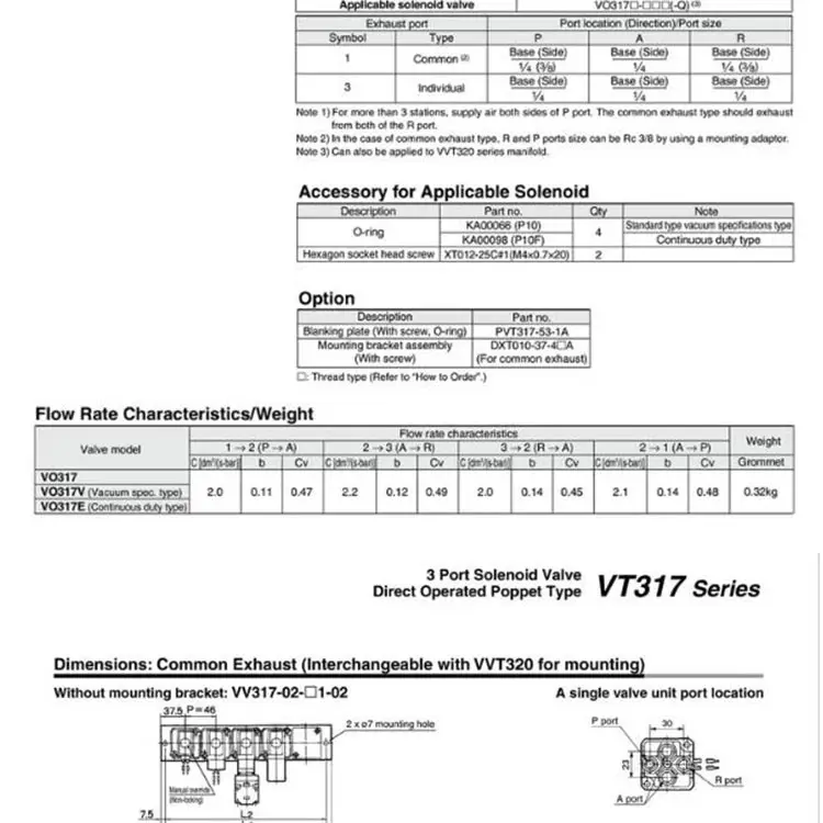 YIYUN 3 порт клапан электромагнитный VT317V-4D-02 VT317V-3D-02 VT317V-6D-02 VT317-5DZ-02 VT317-4DZ-02 VT317 серии