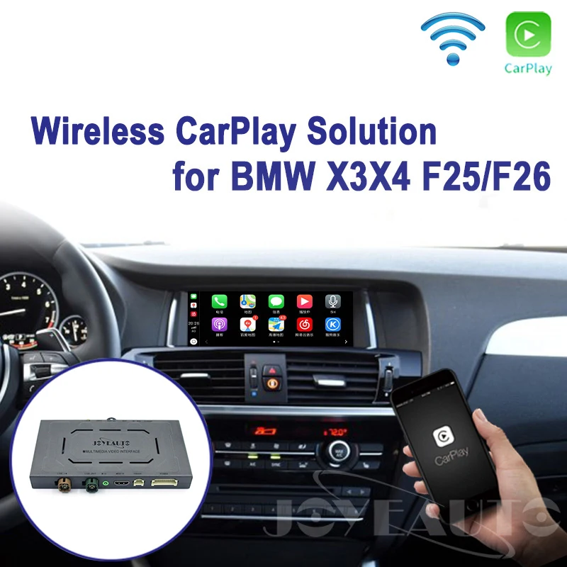 Joyeauto WI-FI Беспроводной Apple Carplay модернизации X3 X4 F25 F26 НБТ 2013-2016 для BMW для камеры заднего вида Waze Spotify