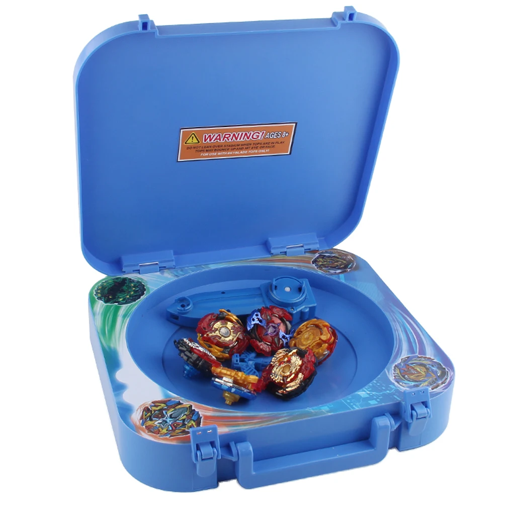 9 Pieces Spinning Tops Burst Grip Launcher Arena Battle Toys Luxury Sets with Storage Box