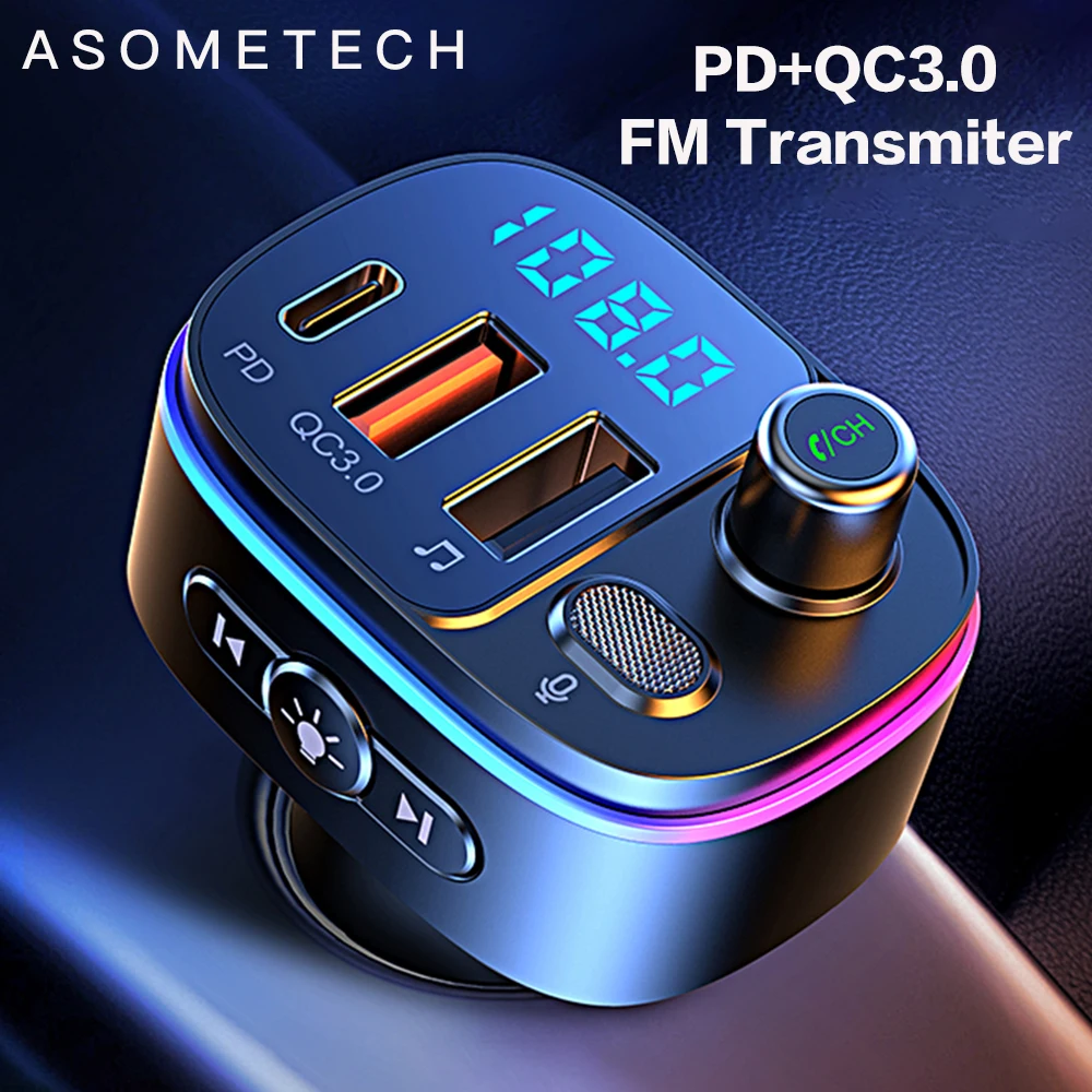 FM-трансмиттер автомобильный с поддержкой Bluetooth 5 0 и USB-портами | Мобильные