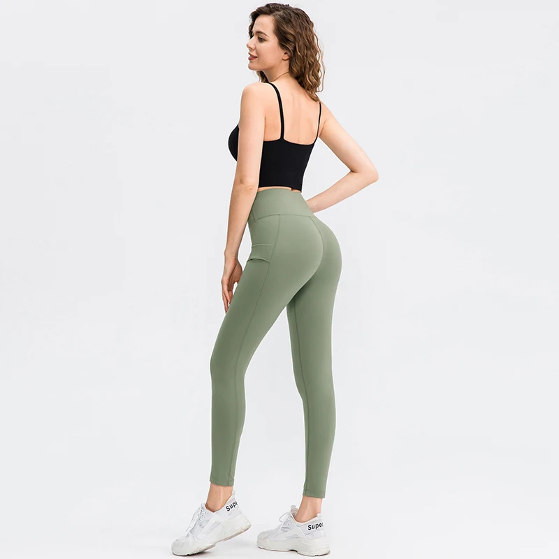 High Waist Yoga Pants with Pockets 