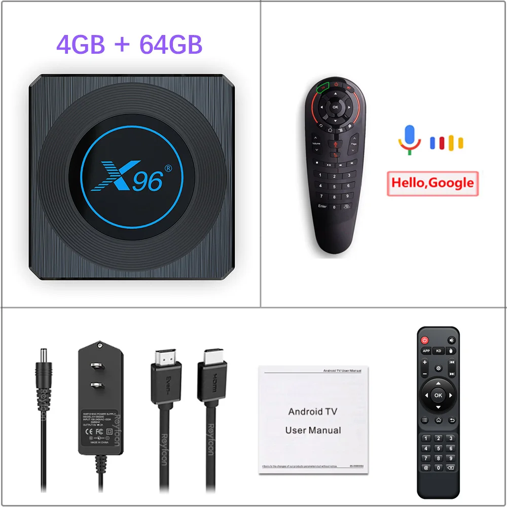 X96 X4 Android 11 Amlogic S905X4 8K RGB Light TV Box Support AV1 Dual Wifi BT4.1 Youtube Set Top Box 4GB 64GB 32GB X96X4 Media 