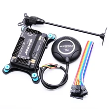 Apm2.8 placa de controle de voo apm 2.8, gps, bússola embutida + suporte gps + amortecedor para quadricóptero rc
