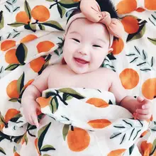 Муслиновое дерево цветочный дизайн детское Пеленальное Одеяло с повязкой на голову новорожденное покрывало для сна комплект