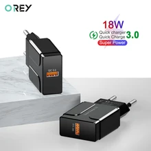 OREY быстрое зарядное устройство 18 Вт QC 3,0 USB зарядное устройство для iPhone X 7 телефон зарядное устройство Quick Charge 3,0 для samsung/Xiaomi/huawei зарядное устройство