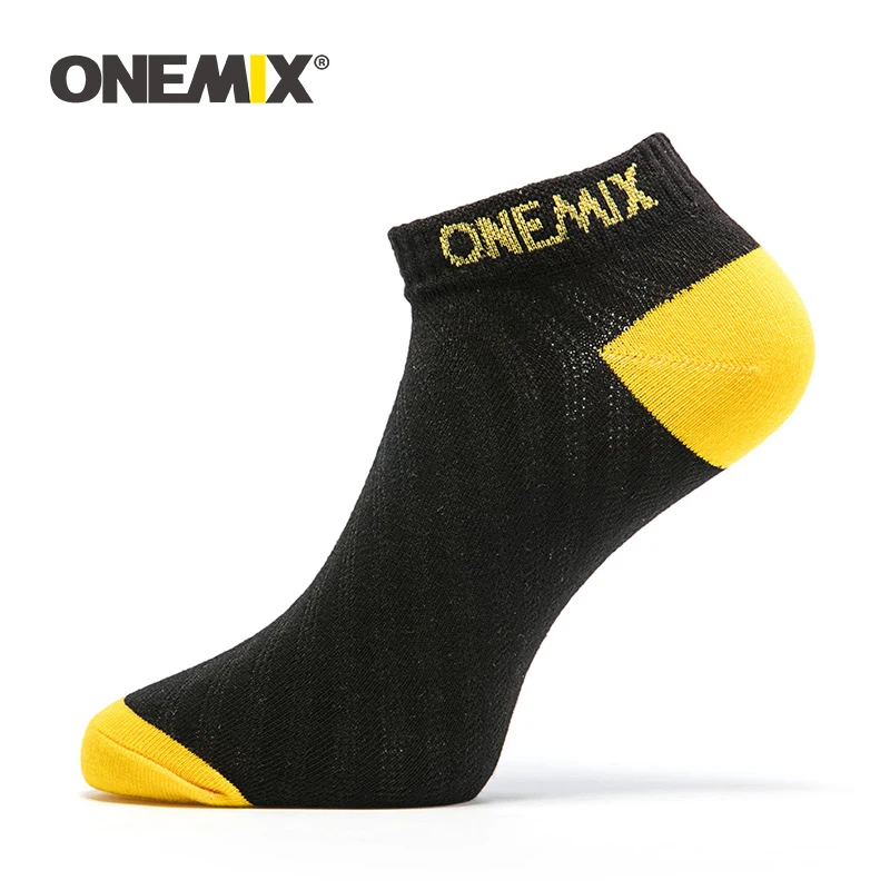 Onemix мужские чистые недели 1 пара удобные мягкие домашние повседневные тренировочные хлопковые носки для бега низкие носки