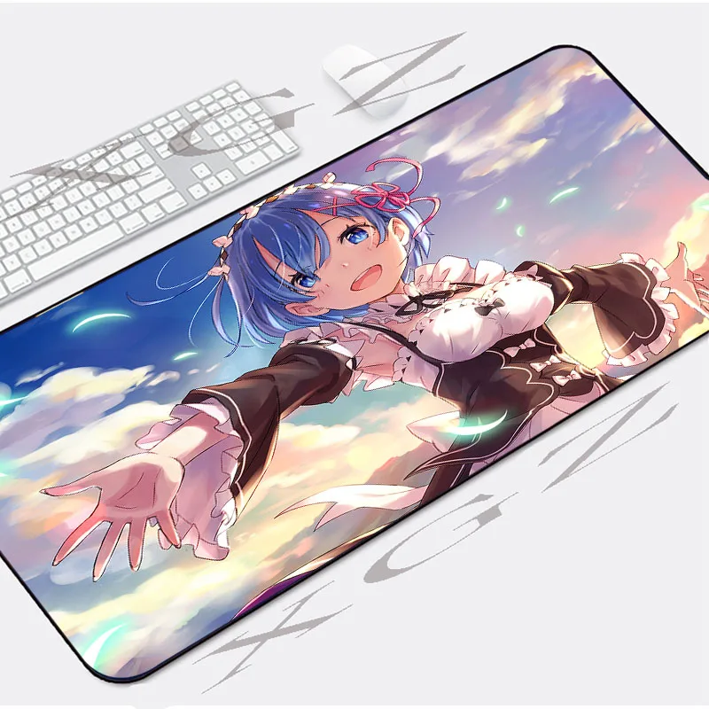 

XGZ Anime Sexy cute Girl HD Print Custom Extra Large Mouse Pad Black Lock-edge Computer Desk Mat Rubber Non-slip for Csgo DOTA 2
