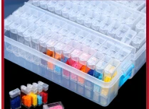 

Diamond Painting Tools Accessories Beads Storage Box 42/64/84/112 Slots Plastic Storage Organizer For Embroid Beads Container