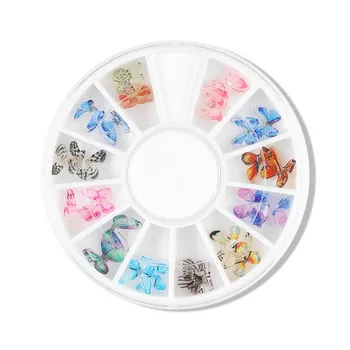 

1box Multicolor Acrylic tiny butterlfy as filler for Resin Silicone Mould jewelry making component charms craft materia nail art