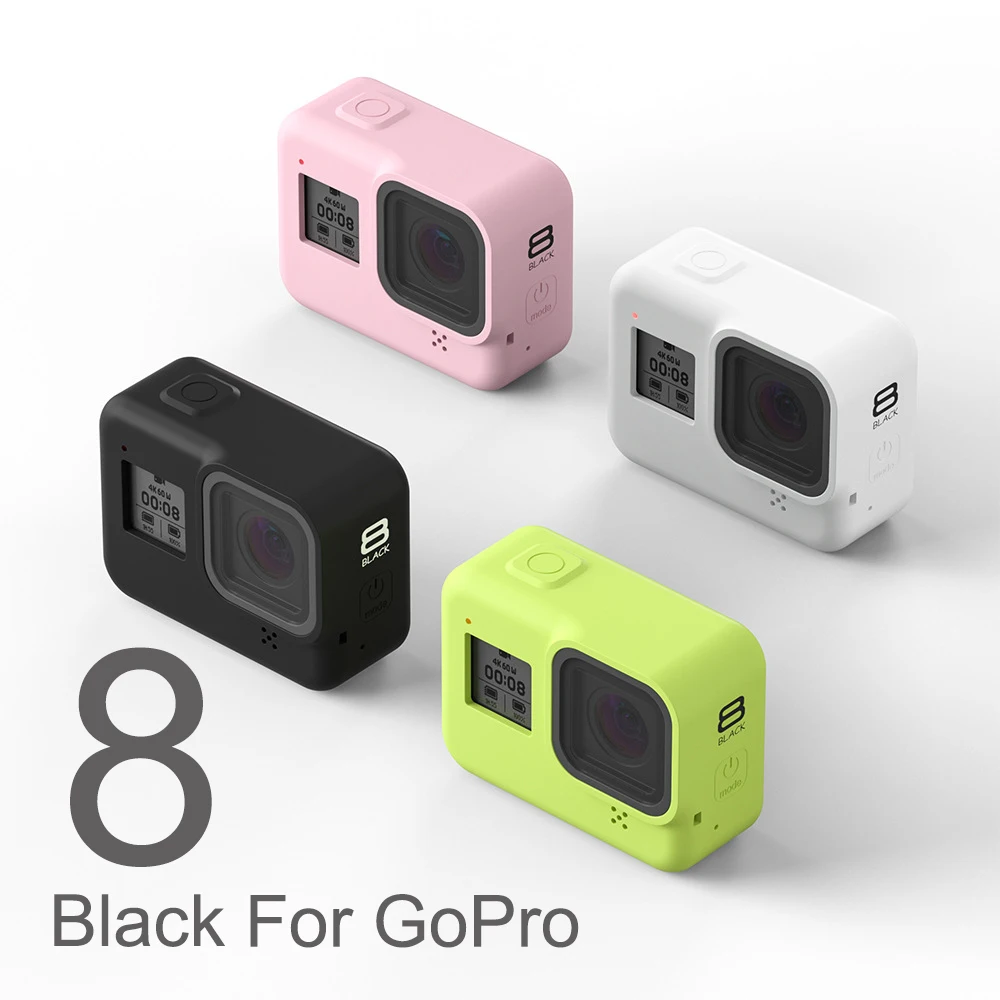 

For GoPro 8 Accessory Soft Silicone Case Skin Protective Shell Housing Silicone Cover for Go Pro Hero 8 Black Action Camera
