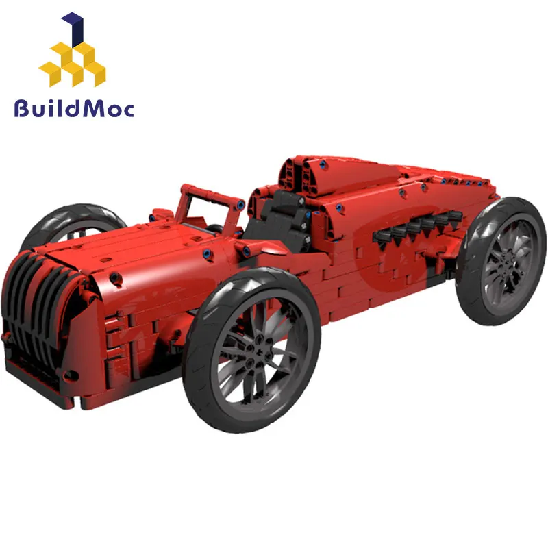 

Buildmoc Red Technic Racing Car Power Motor Building Blocks Super Sports Racer Remote Control Vehicle Bricks Children Toys Gifts