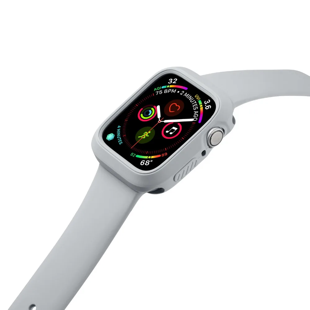 ProBefit Soft Silicone Bumper Watch Case+ WatchBand for Apple Watch 3 2 1 42MM 38MM Rubber Watch Strap for iWatch 5 4 40MM 44MM