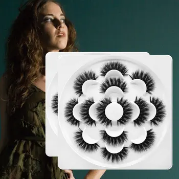 

liyatton 7 pairs of mink eyelashes Hand made Synthetic Hair maquillaje make up professional makeup tools High Quality faux lash