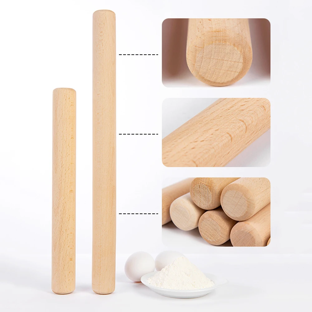 Большой твердый деревянный валик для теста Скалка Для Выпечки Пиццы глины пасты