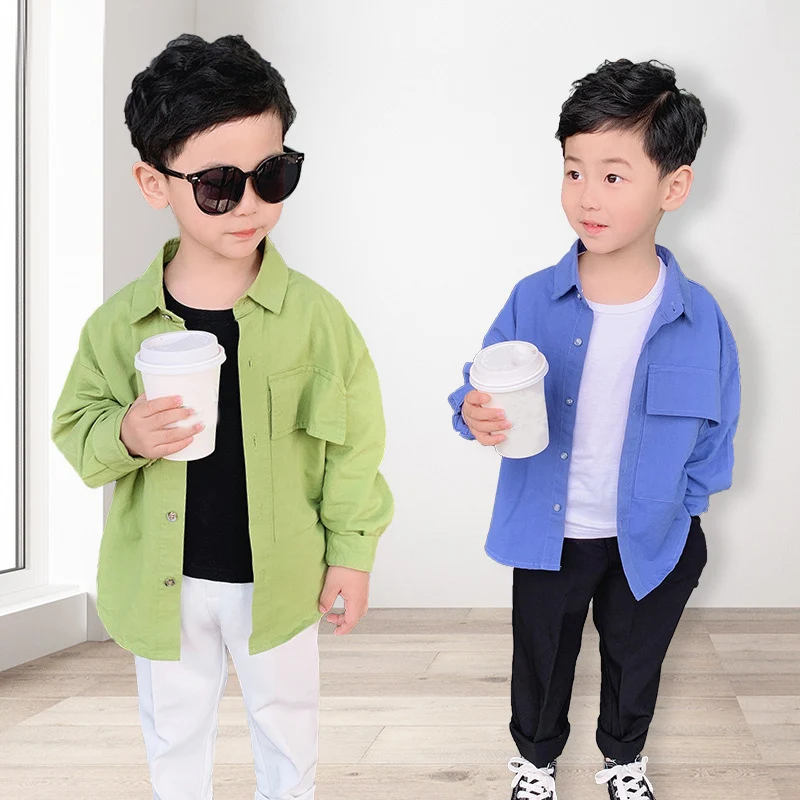 

Boys Summer Candy Color Shirt +Pants 2Pcs Clothing Set Kids School Uniforms Gentleman Outdoor TrackSuit Children Beach Dress