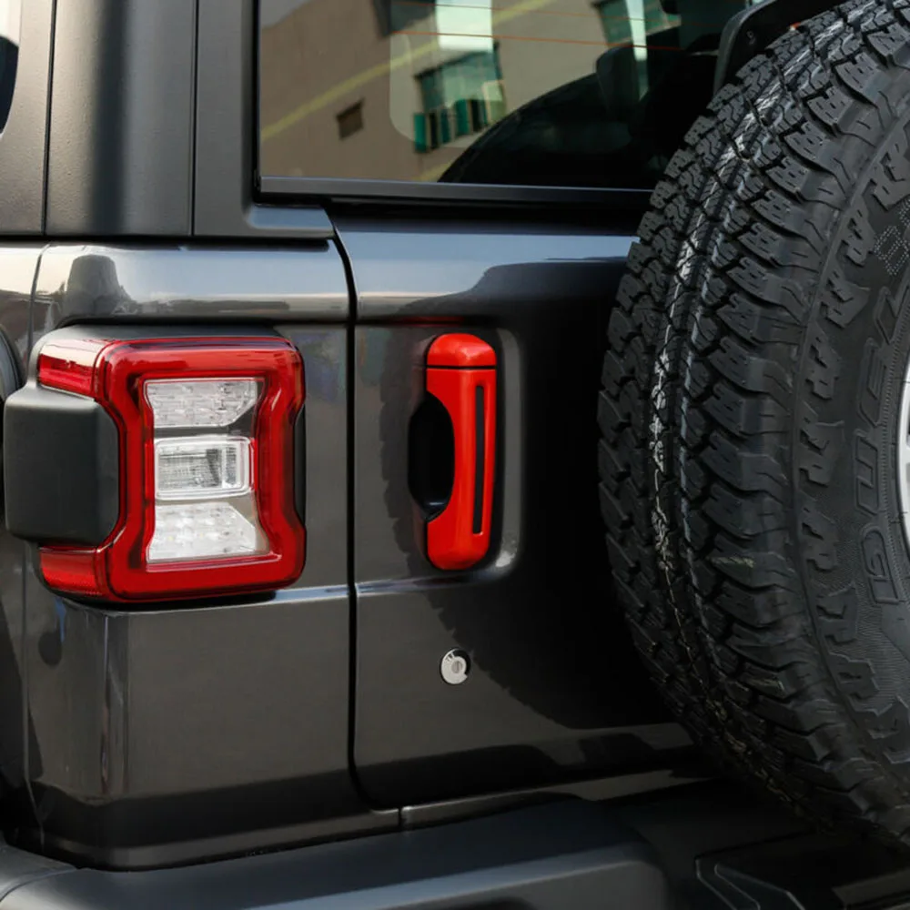 5 шт. авто дверь наружная дверь ручка Крышка отделка Набор ABS пластик для Jeep Wrangler JL+ Автомобильная дверная ручка Накладка крышка аксессуары