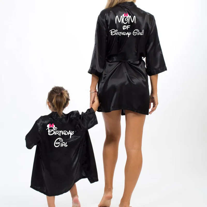 Spa Party Robes Girls Satin Dress Robe Spa Robe Child Girls Spa Day Robe Gift Robes