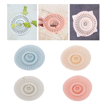 

1Pc Sink Sewer Filter Silicone Floor Drain Strainer Water Hair Stopper Bath Catcher Shower Cover Kitchen Bathroom Anti Clogging