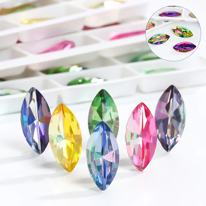 Colorful Shining Crystal K9 Glass Rhinestones Pointback Glass Crystals for Craft Glue on Dress Beads Decoration Stones hot fix rhinestones resin rhinestones clear glass rhinestones crystal rhinestones glass rhinestones sewing rhinestones resin rhinestones and pearls glass crystals rhinestone crystals non hotfix rhinestones rhinestone accessories rhinestones beads