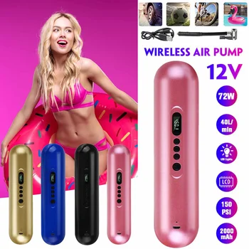 

Cordless Car Air Compressor DC 12V Portable Electric Tyre Tire Inflator Mini Auto Air Inflatable Pump For Car Bicycle Boat