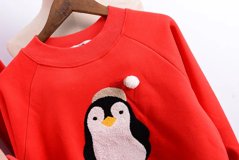 Семья одежда Рождественский свитер "Пингвин" рубашка одежда год подходящая друг к другу одежда Отец для мамы, сына, дочери мама меня зимней одежды для детей