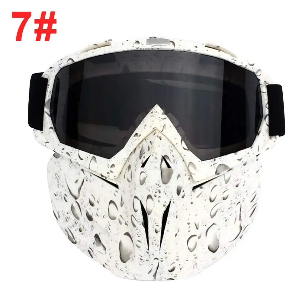 Зимняя Маска для снегохода, лыжные очки с УФ-защитой, очки для сноуборда, Ветрозащитная маска для лица для мужчин и женщин, снежные спортивные очки - Цвет: 07
