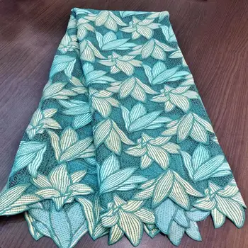 

Luxury Big Leaf Neat embroidery Guipure lace Very soft African cord fabric Nigerian Ghana Dubai celebration sewing gown DG987