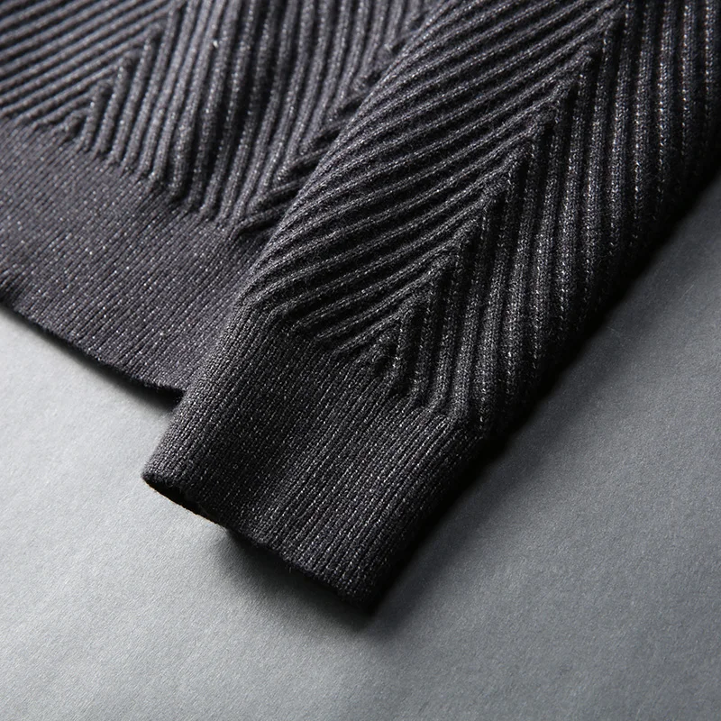 JSBD brand light luxury autumn and winter new semi-turtleneck pure color sweater men thickened warm jumper