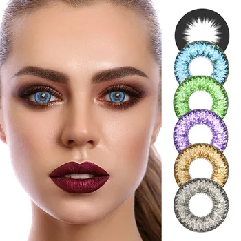 

Mrs.H Beautiful Pupil Colored Contact Lenses Purple Halloween Color Contact Cute Cosmetics for makeup Natural Cosplay Glasses