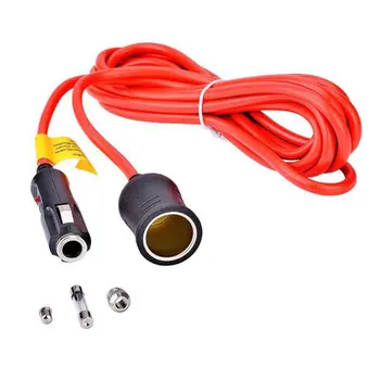 

3.6m male to female cigarette lighter extension cable Lightning flame retardant material Copper spring With LED red light