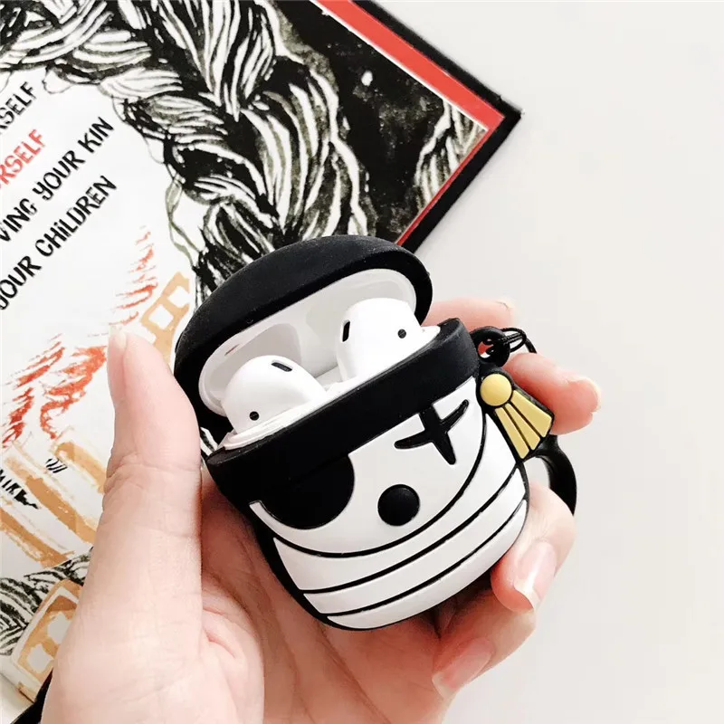 Для AirPod 2 Чехол 3D Цельный мультяшный мягкий силиконовый беспроводной кожухи головных телефонов для Apple Airpods чехол милый чехол Funda