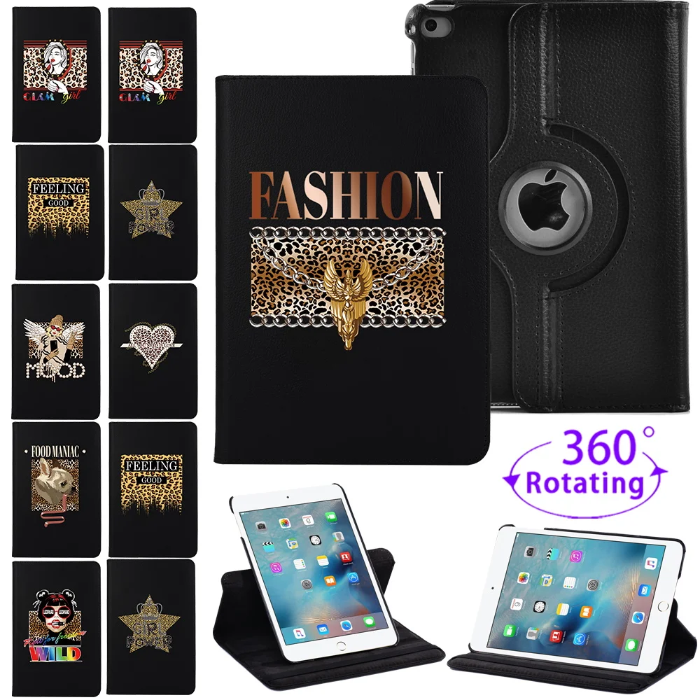 

Для Apple IPad Mini 1 2 3 7,9 дюйма вращающаяся на 360 Градусов Подставка для планшета для IPad mini 4 5 кожаный складной чехол