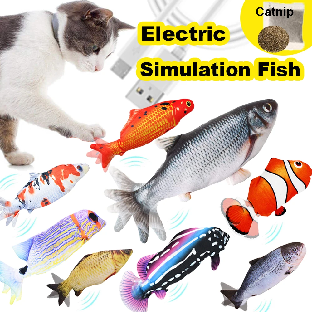 Pez Peluche Gato Juguete De Hierba Gatera Para Gatos, Simulación