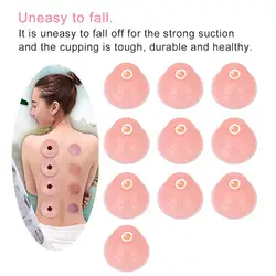 10Pcs Chinese Traditional Therapy Silicone Vacuum Suction Cupping Cup Health Care Massage Medical Body Cup Sets Stop Pain Relief