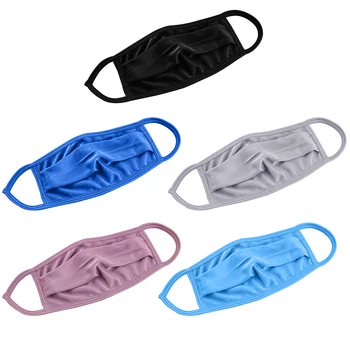 

Silk Sunscreen Mouth Mask Summer Thin Face Masks Protective mask Solid Color Dust Proof protective face cover Breathable Mask