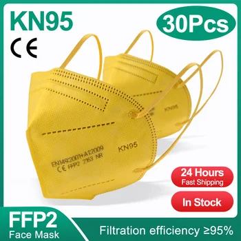 

30PCS FFP2 CE Mask KN95 Face Masks Facial 95% Filter Mask Protective Mask Dustproof FFP2 Mask Mouth Mascarillas Masque Tapabocas