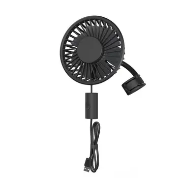 

Universal 5V Van Truck Car Fan 360 Degree Rotating Cooling Fan Car Back Rear Seat Headrest 3 Speed Adjustable USB Fan