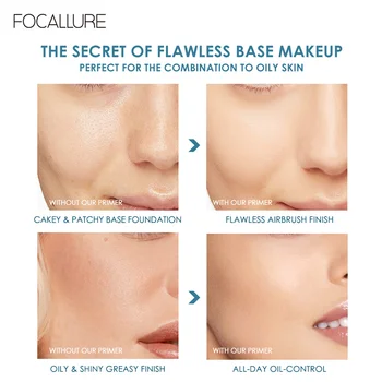 FOCALLURE Makeup Primer Pore Blurring Oil Control Cosmetics For Face Long Lasting Professional Smooth Skin