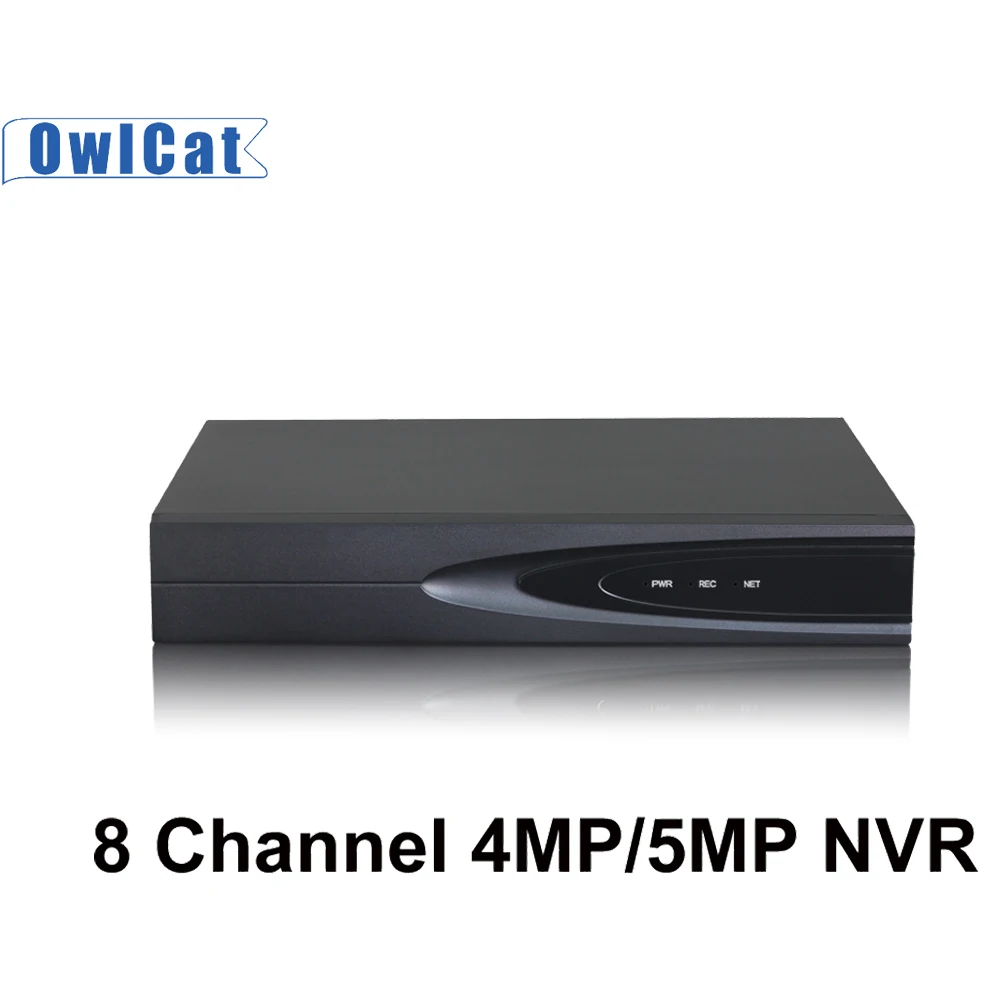 Сетевой видеорегистратор OwlCat 8 каналов 16 HD 1080p 4 МП 5 NVR камера видеонаблюдения H.265